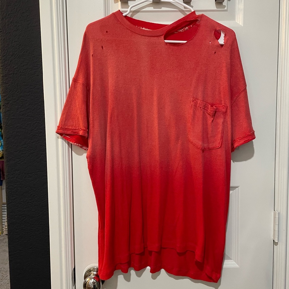 FREE PEOPLE ‘Lucky’ distressed t-shirt